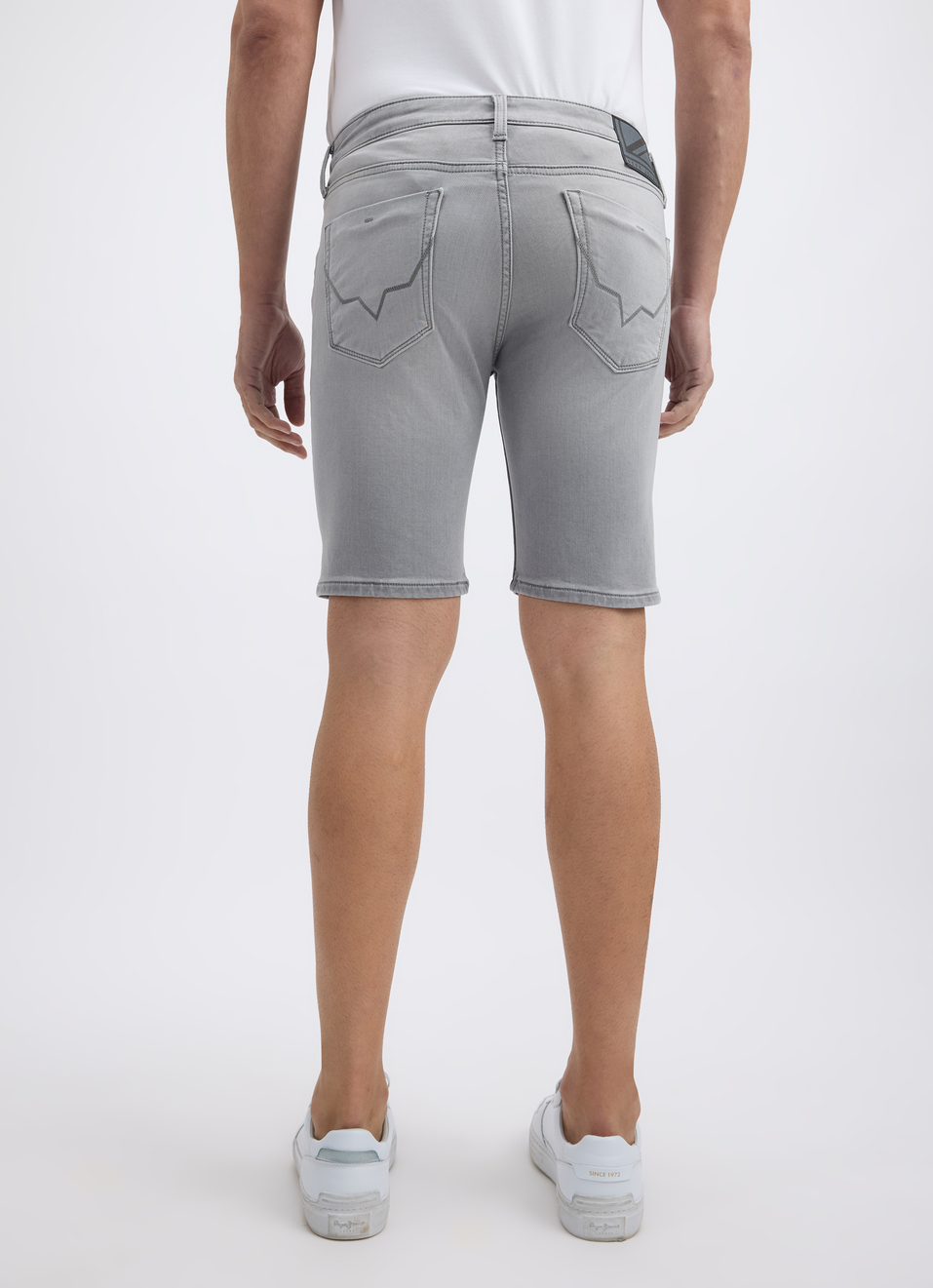 Men Grey Mid Rise Slim Fit Shorts, , large image number 2