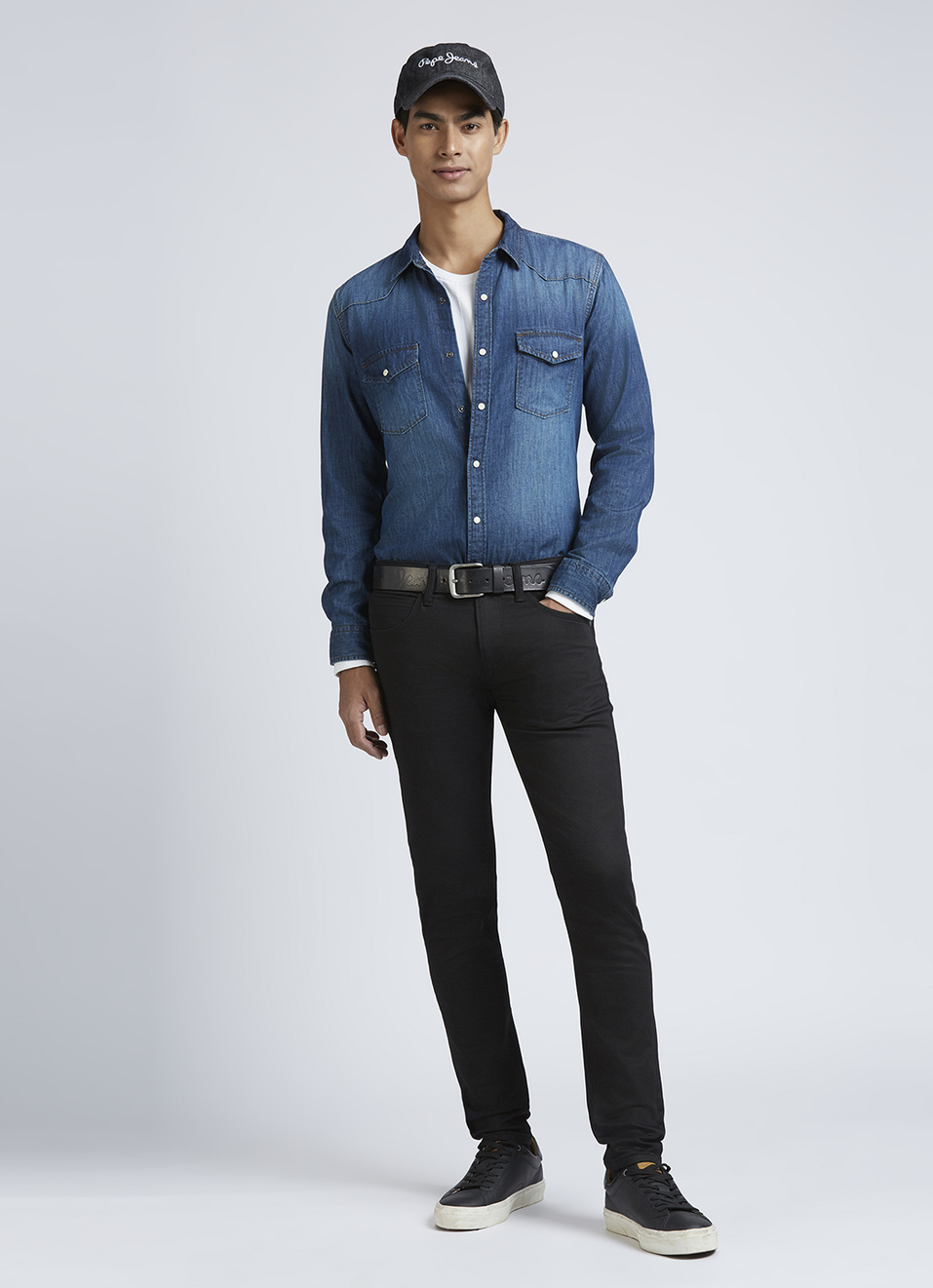 Chinox Black Mid Rise Tapered Gymindigo Jeans, , large image number 1