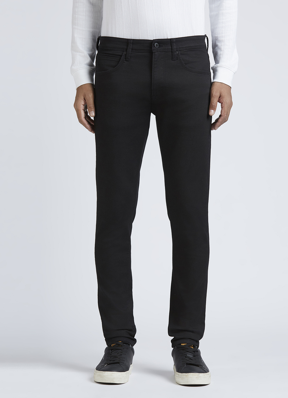 Chinox Black Mid Rise Tapered Gymindigo Jeans, , large image number 2