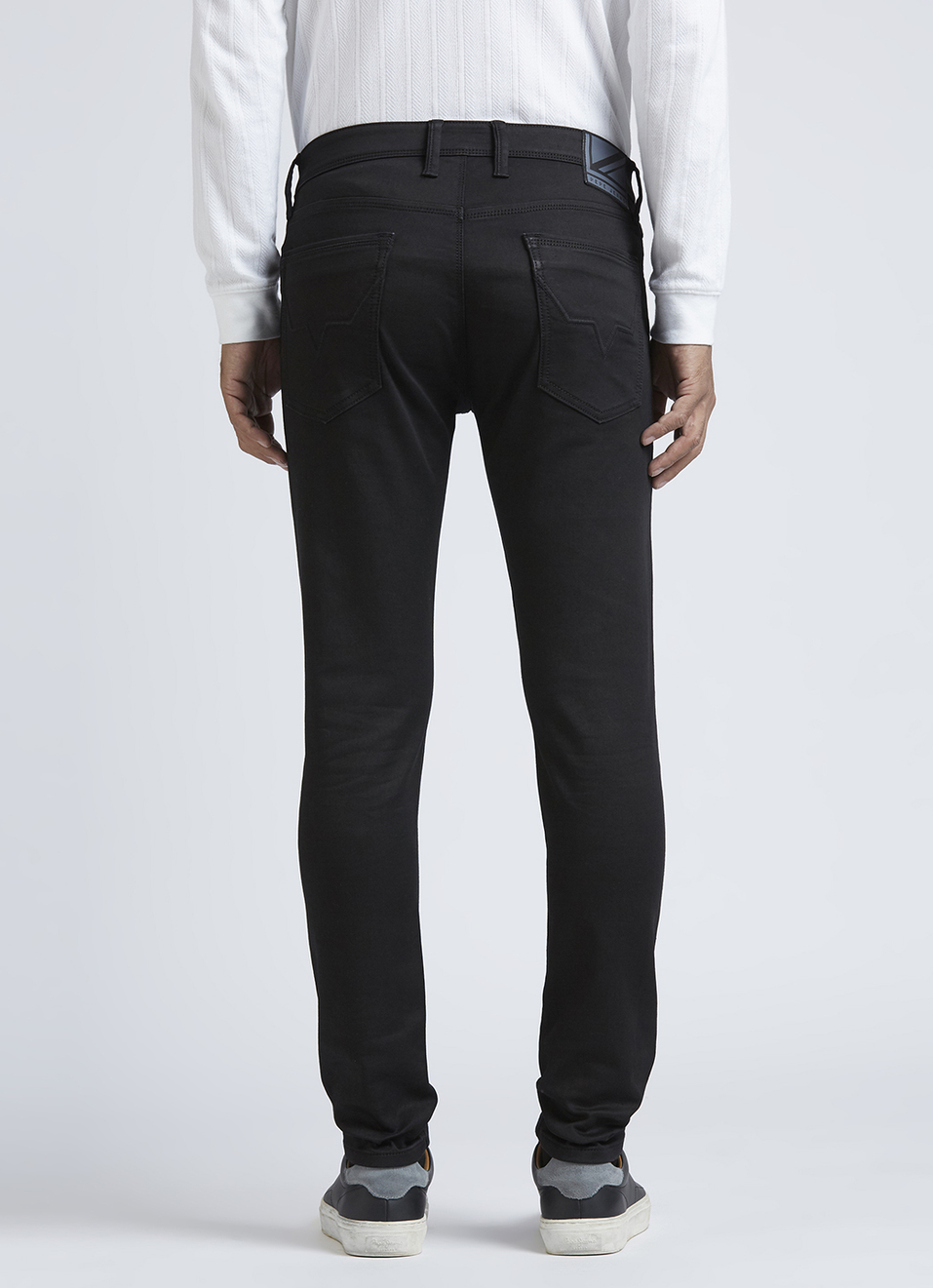 Chinox Black Mid Rise Tapered Gymindigo Jeans, , large image number 3