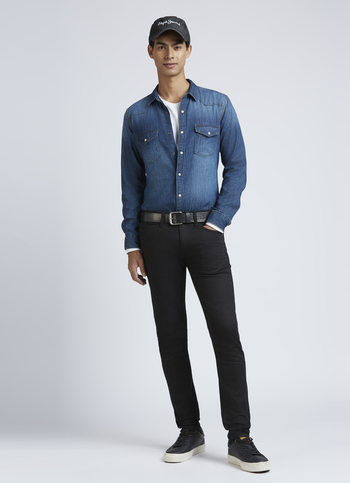 Chinox Black Mid Rise Tapered Gymindigo Jeans