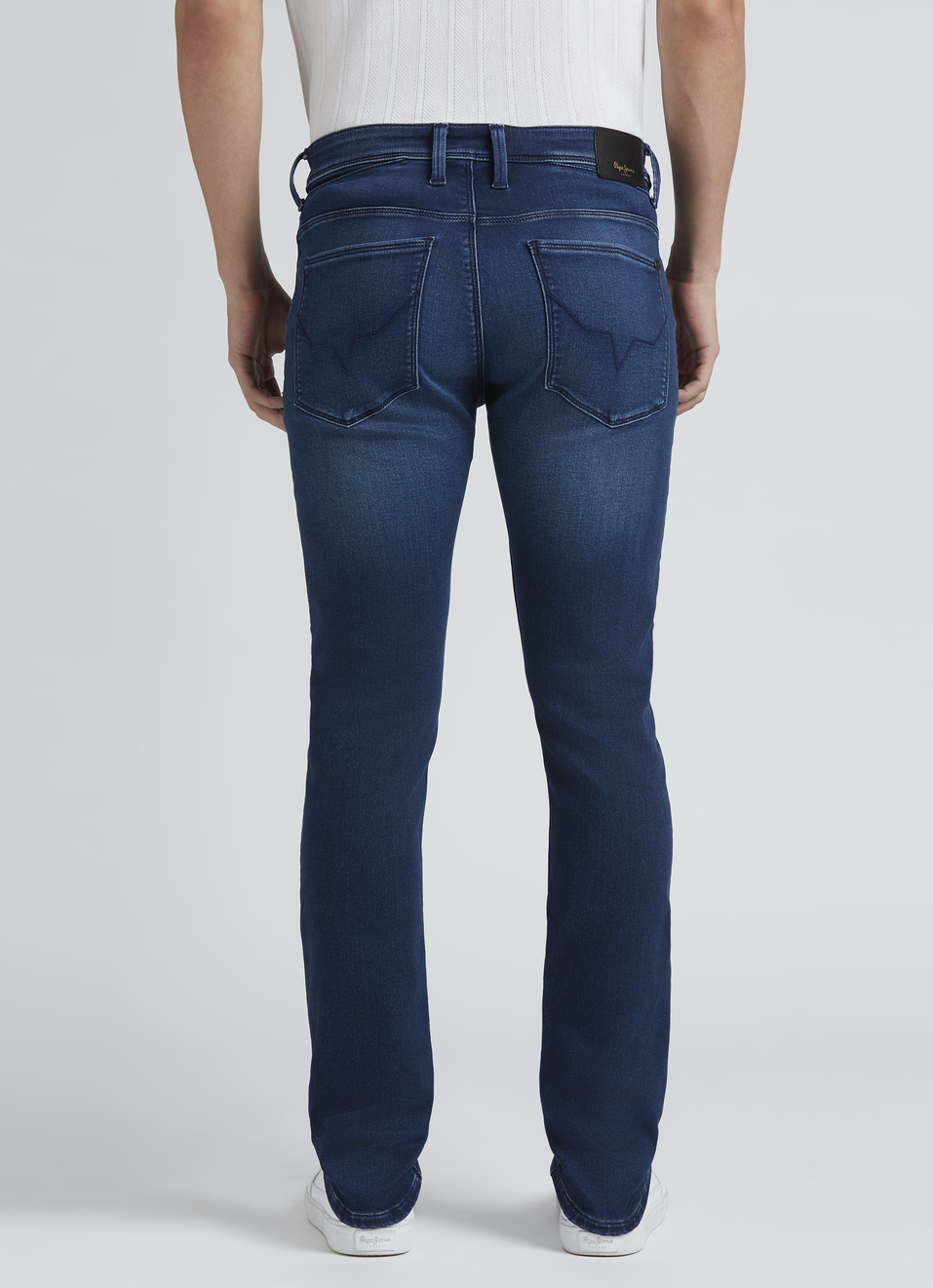 Vapour Blue Mid Rise Slim Powerflex Jeans, , large image number 2