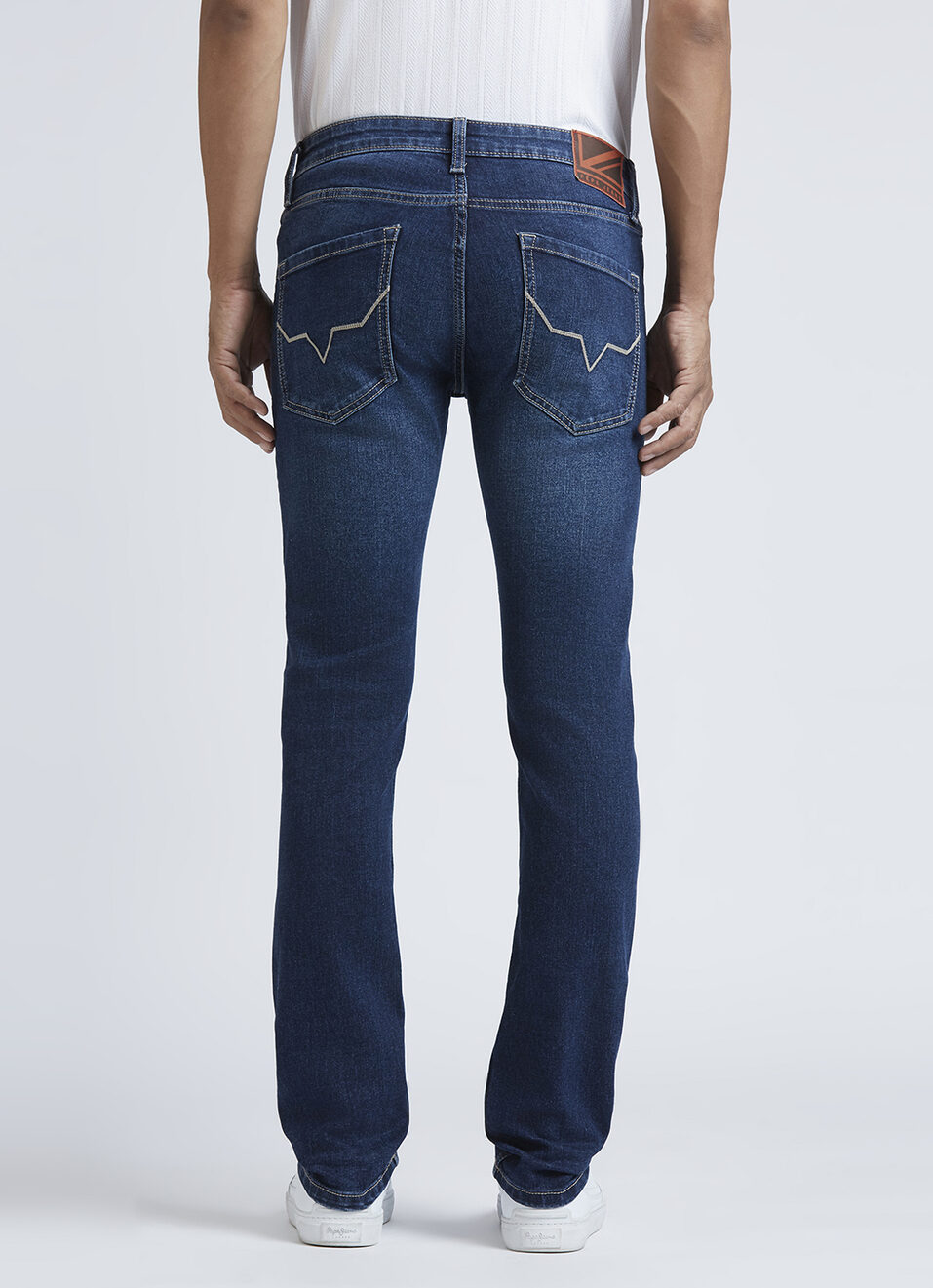 Vapour Blue Mid Rise Slim Jeans, , large image number 4