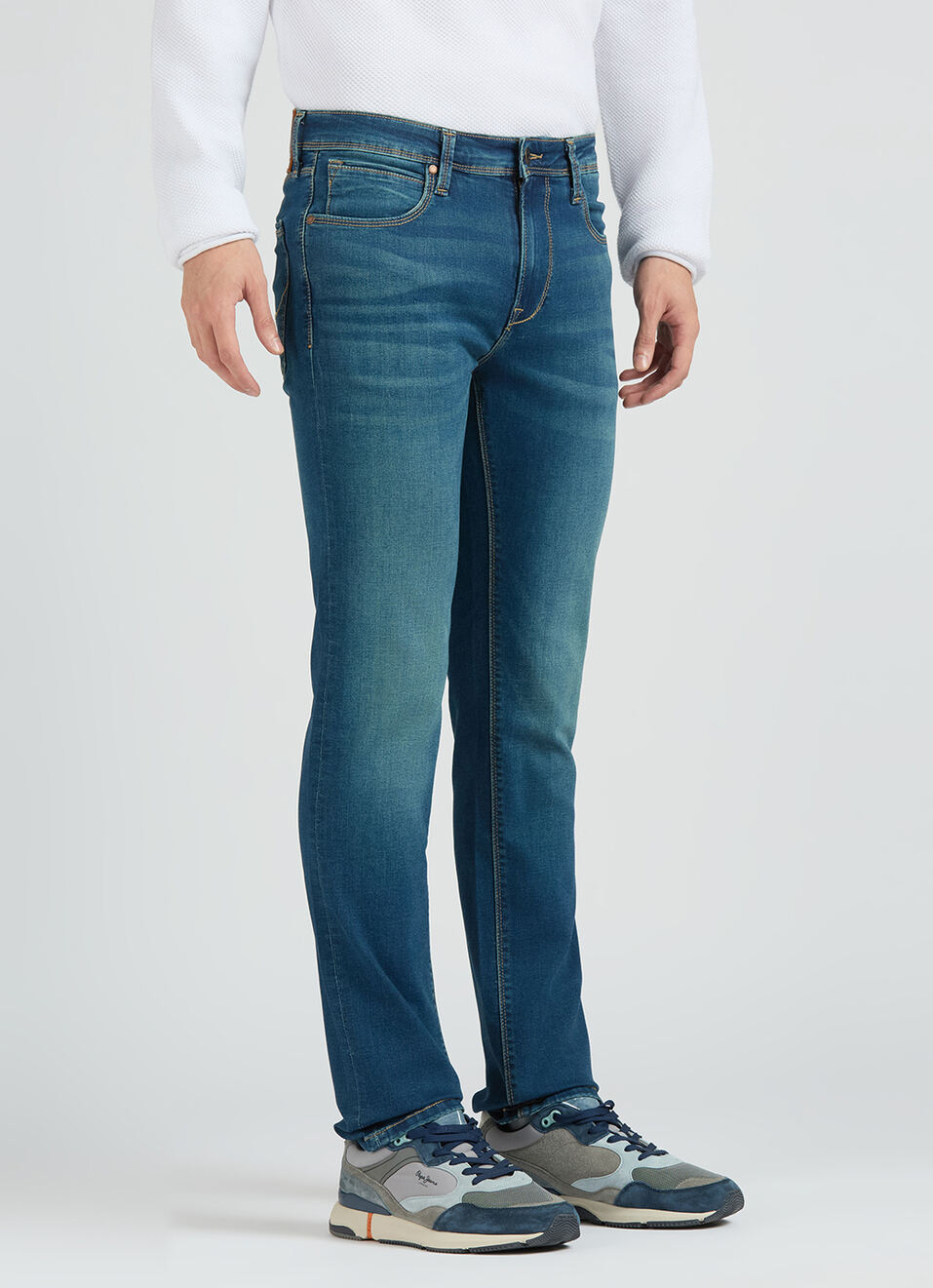 Scott Blue Low Rise Skinny Jeans, , large image number 5