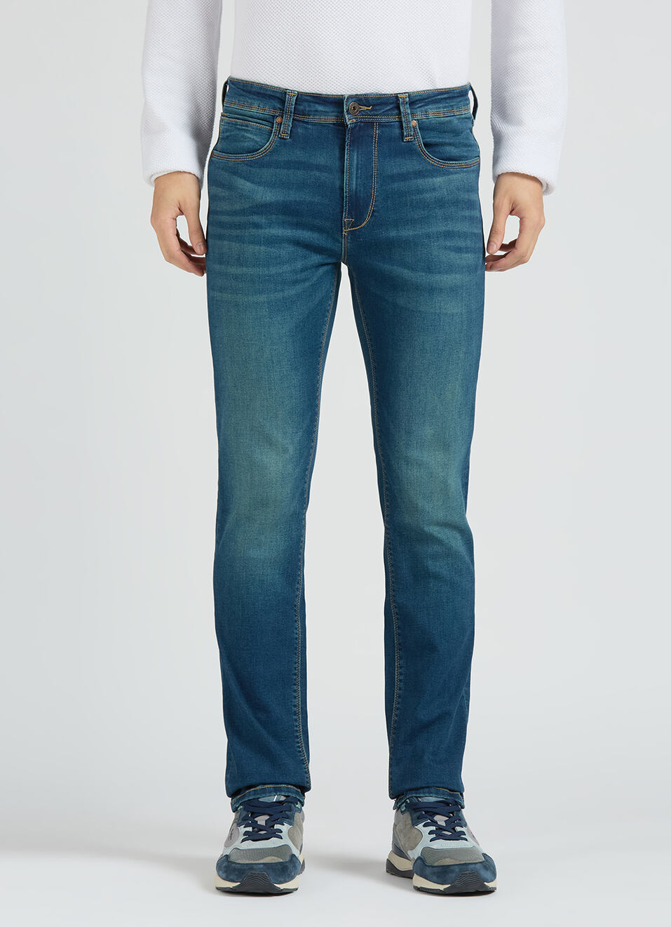 Scott Blue Low Rise Skinny Jeans, , large image number 6