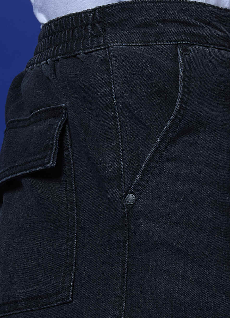 Women Black High Waist Balloon Leg Parachute Jeans, , large image number 4