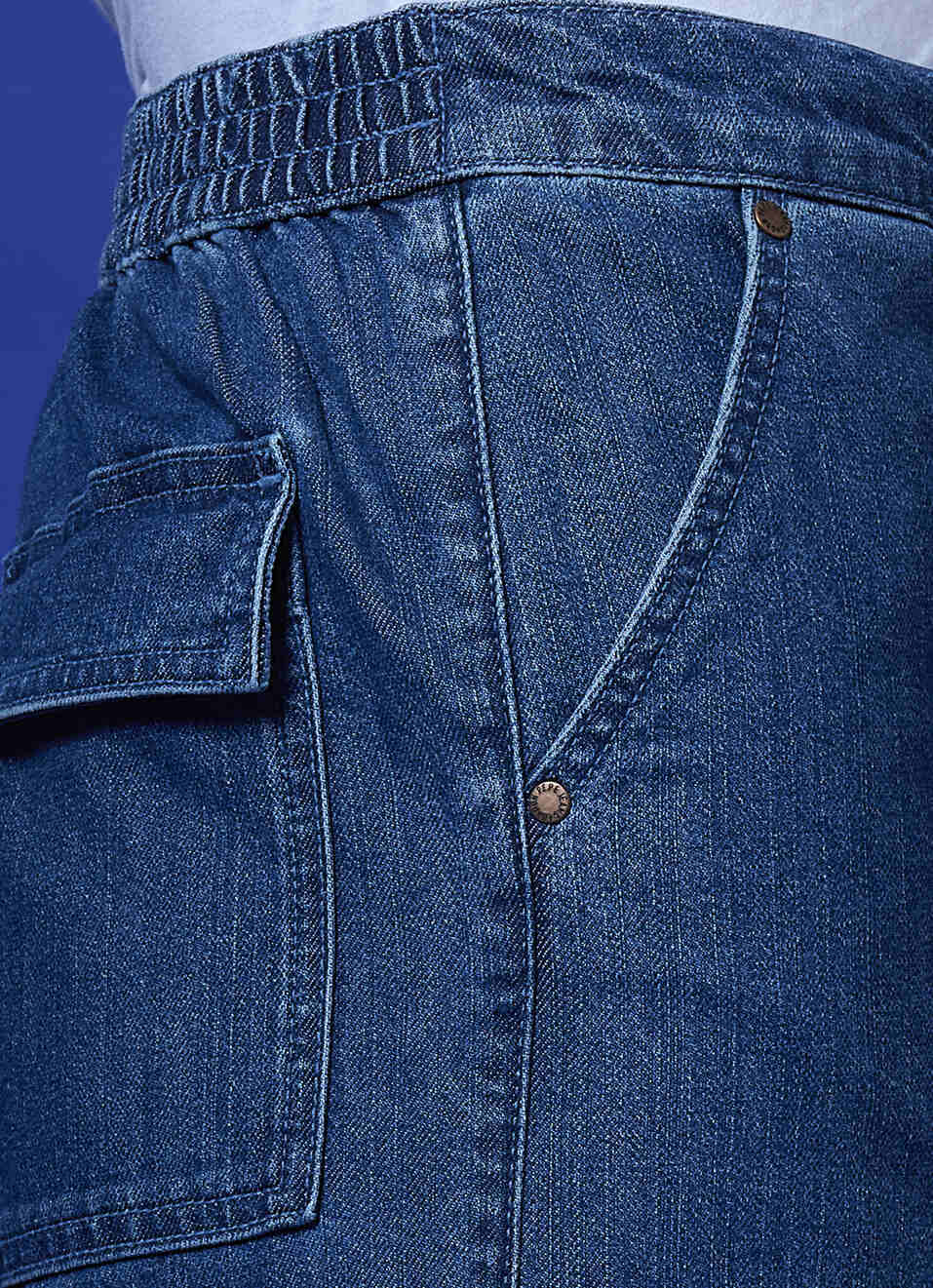 Women Blue High Waist Balloon Leg Parachute Jeans, , large image number 4