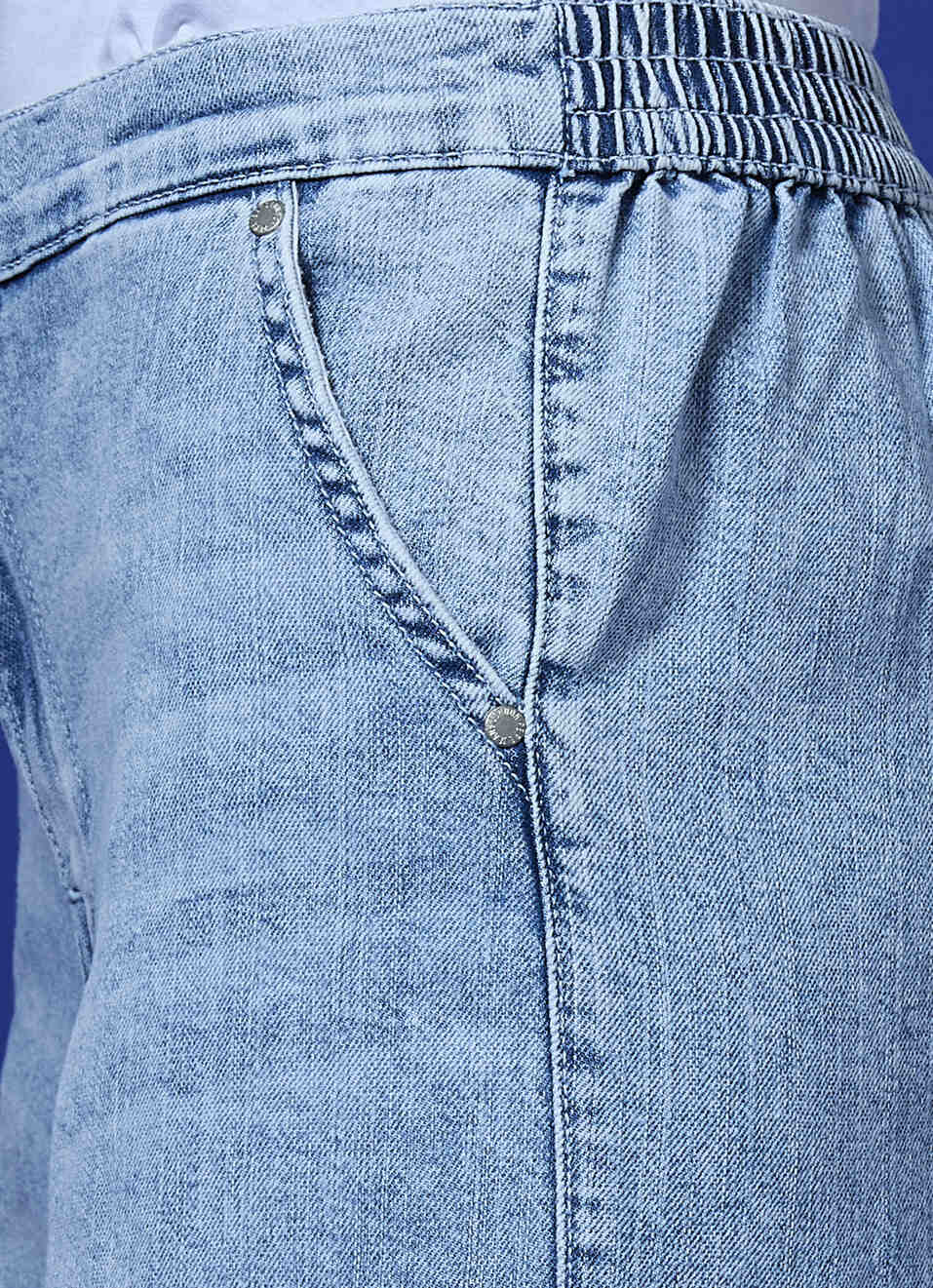 Women Blue High Waist Balloon Leg Parachute Jeans, , large image number 4