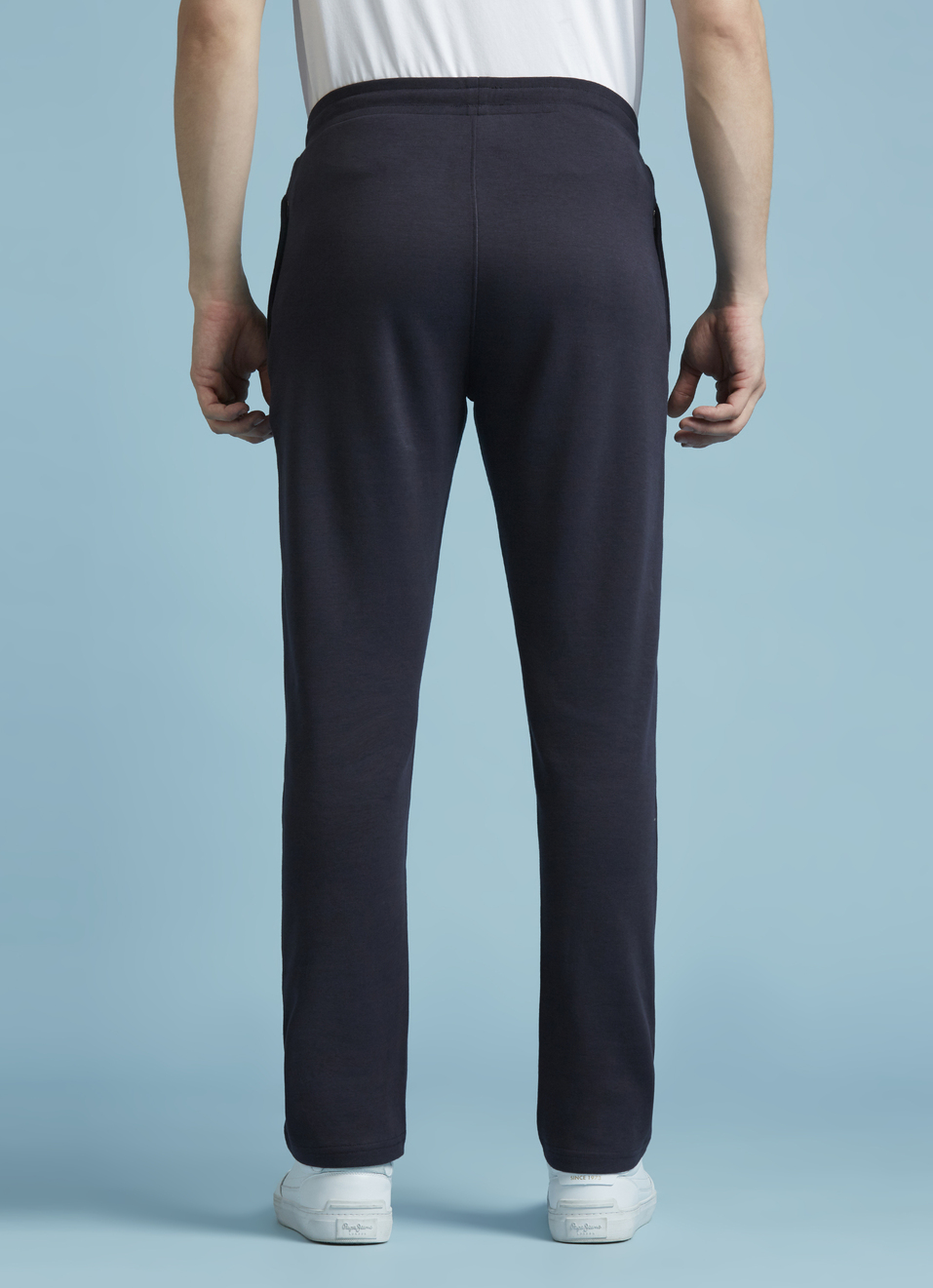 Navy Mid Waist Regular Fit Joggers, , large image number 2