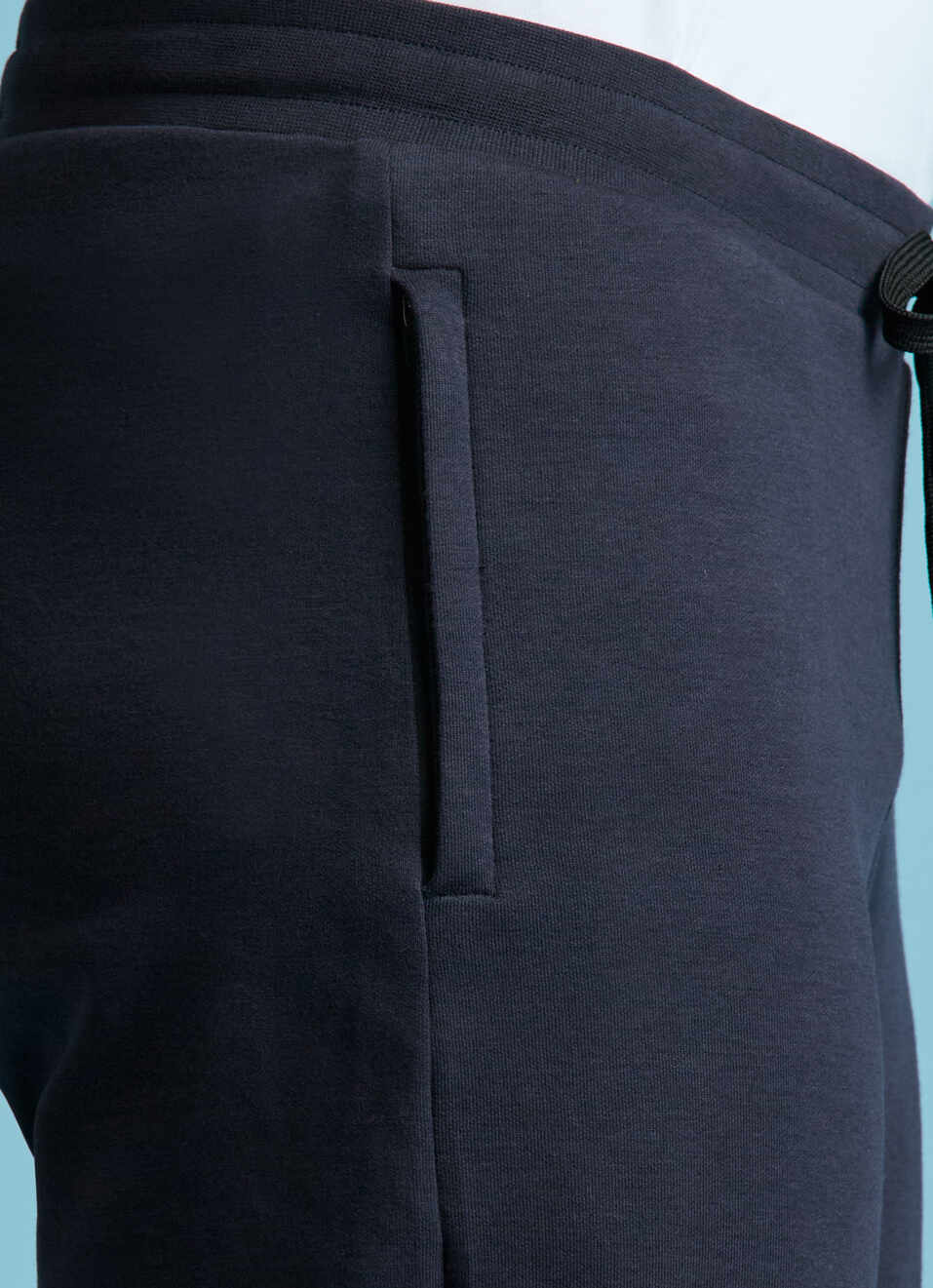 Navy Mid Waist Regular Fit Joggers, , large image number 4