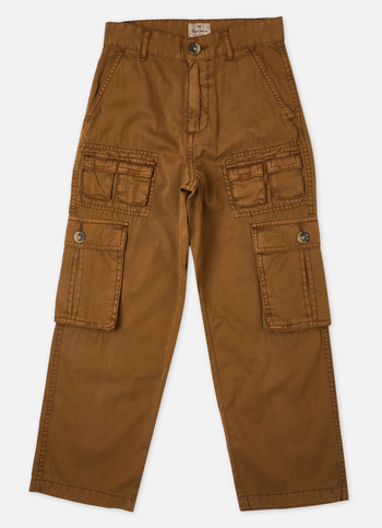 Boys Brown Utility Cargos