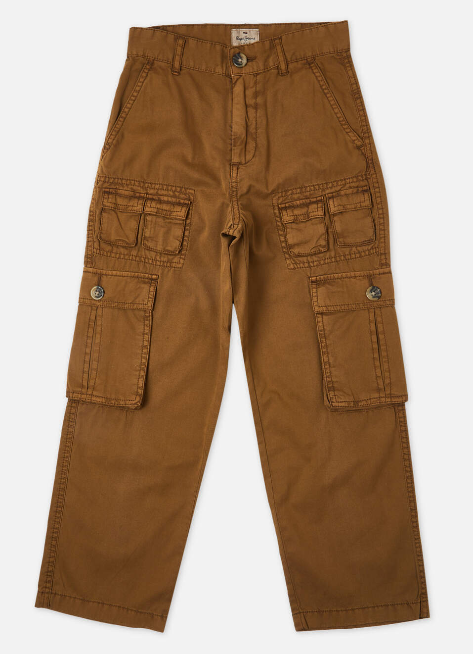 Boys Brown Utility Cargos, , large image number 0