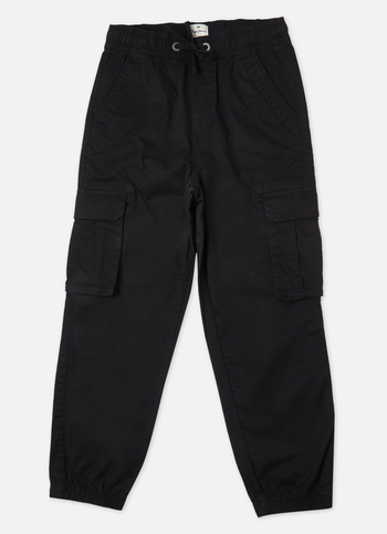 Boys Black Utility Cargos