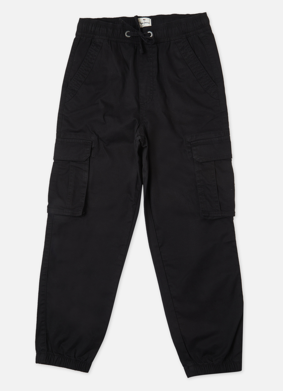 Boys Black Utility Cargos, , large image number 0