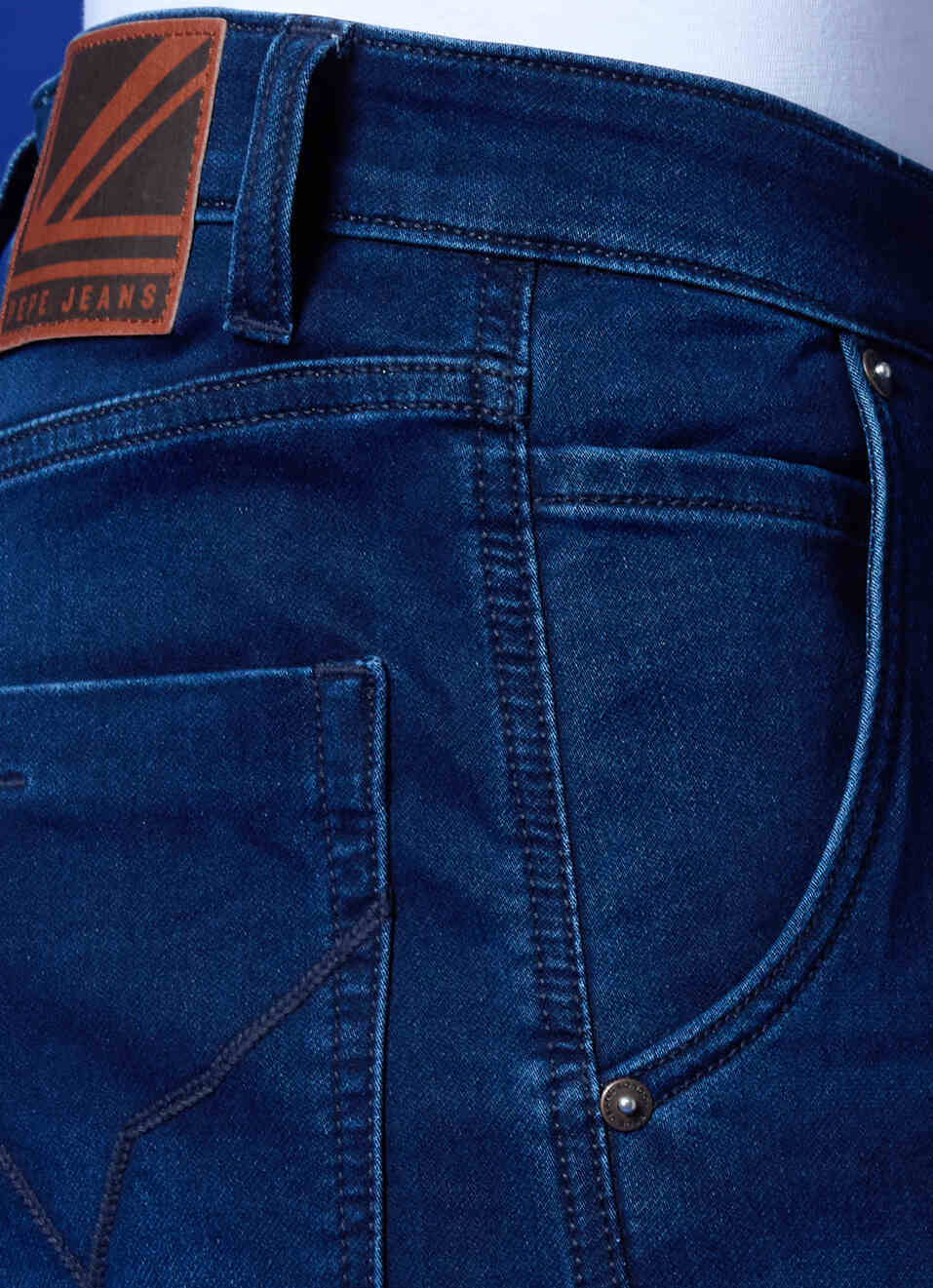 Blue Mid Rise Ankle Length Joggers, , large image number 4