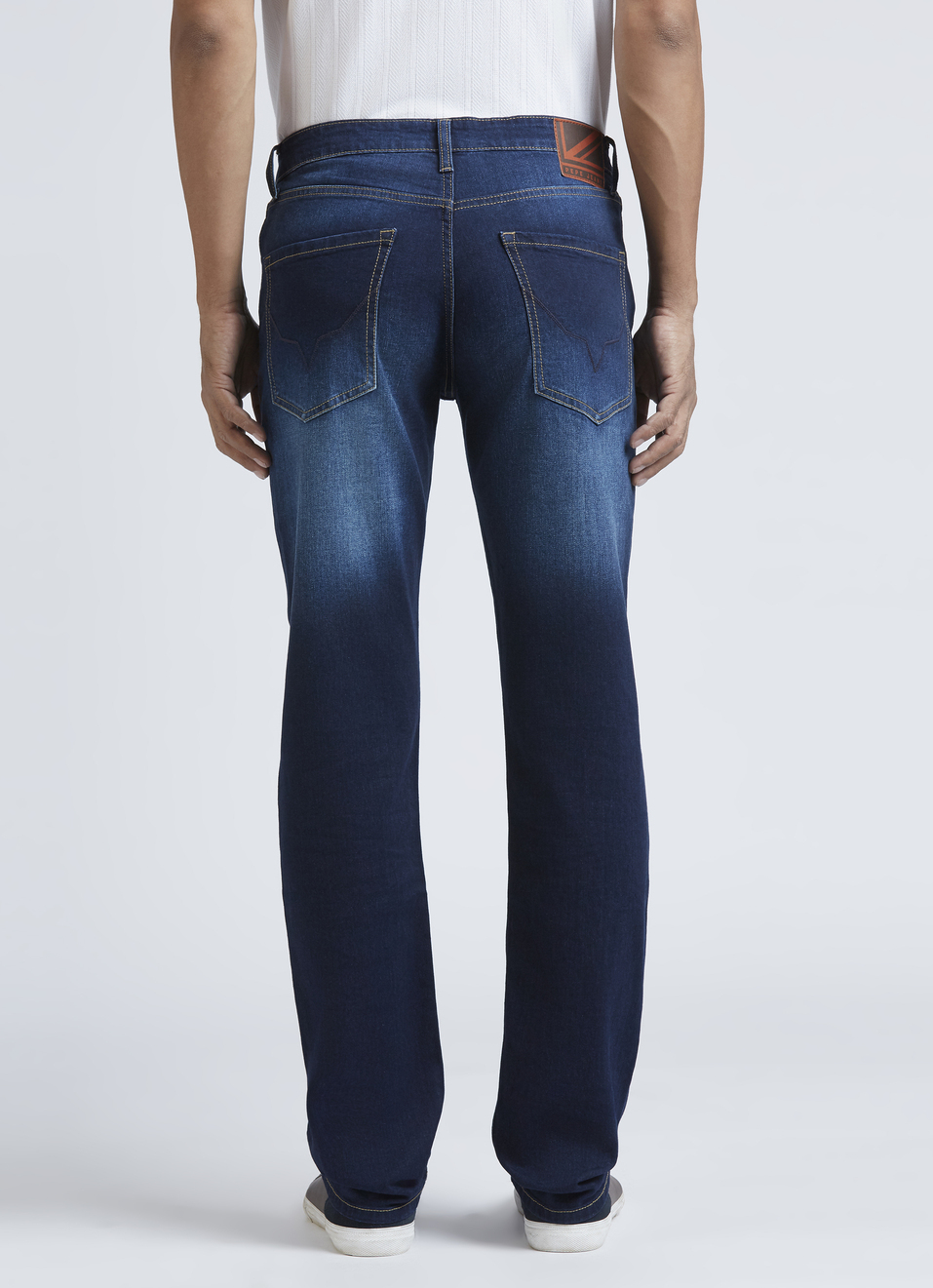 Holborne Blue Mid Rise Straight Jeans, , large image number 2