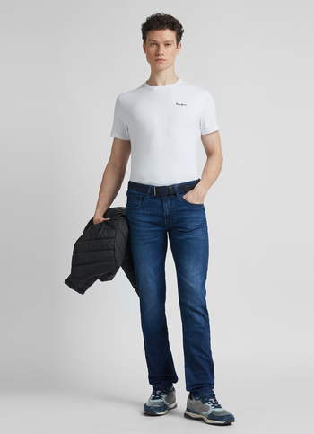 Vapour Blue Mid Rise Slim Jeans