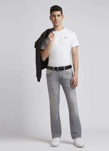 Vapour Grey Mid Rise Slim Jeans