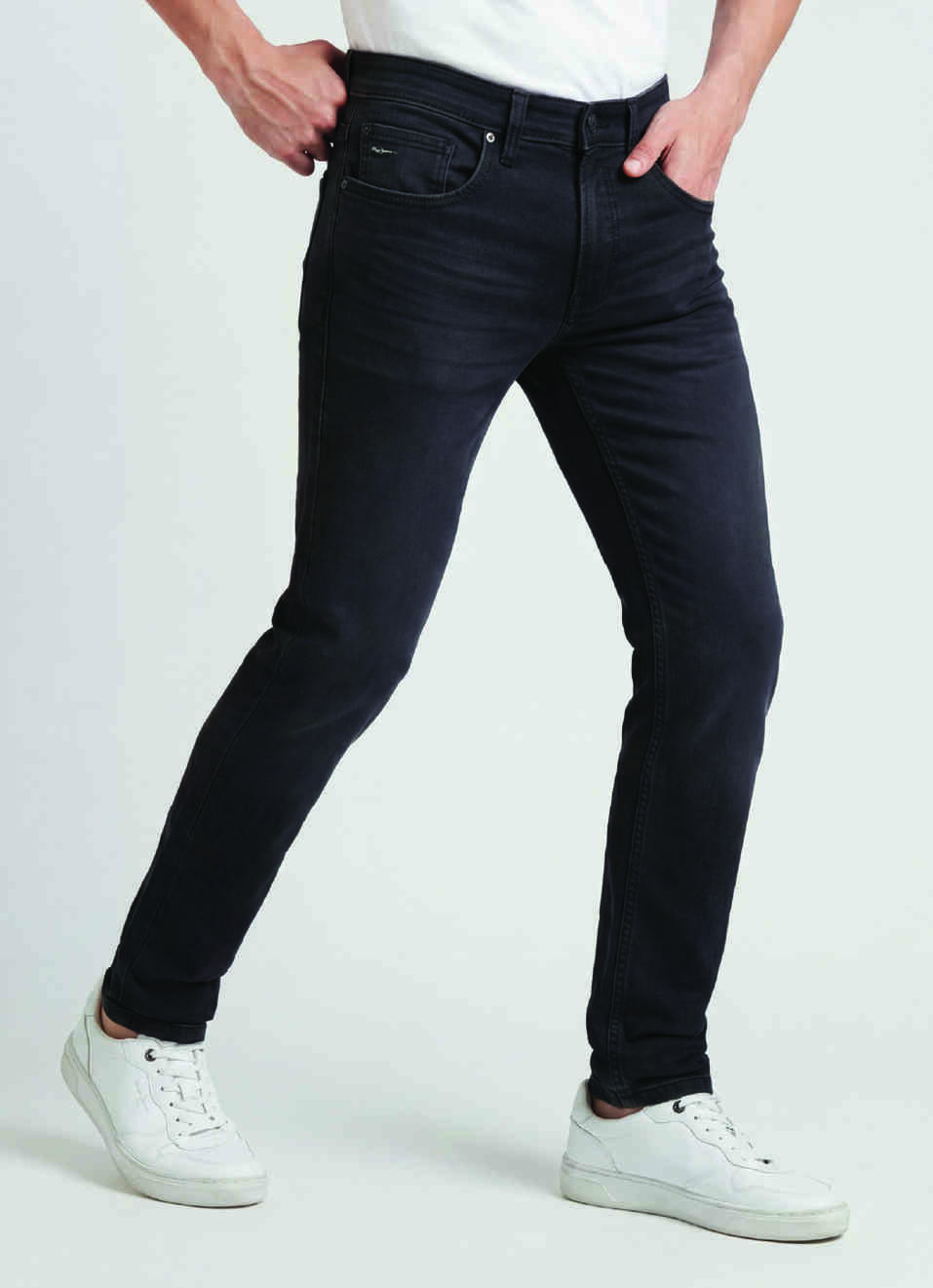 Chinox Black Mid Rise Skinny Gymindigo Jeans, , large image number 0