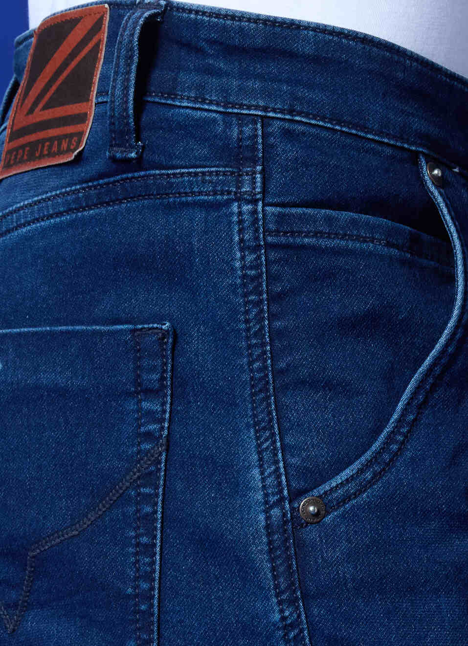 Blue Mid Rise Ankle Length Joggers, , large image number 4