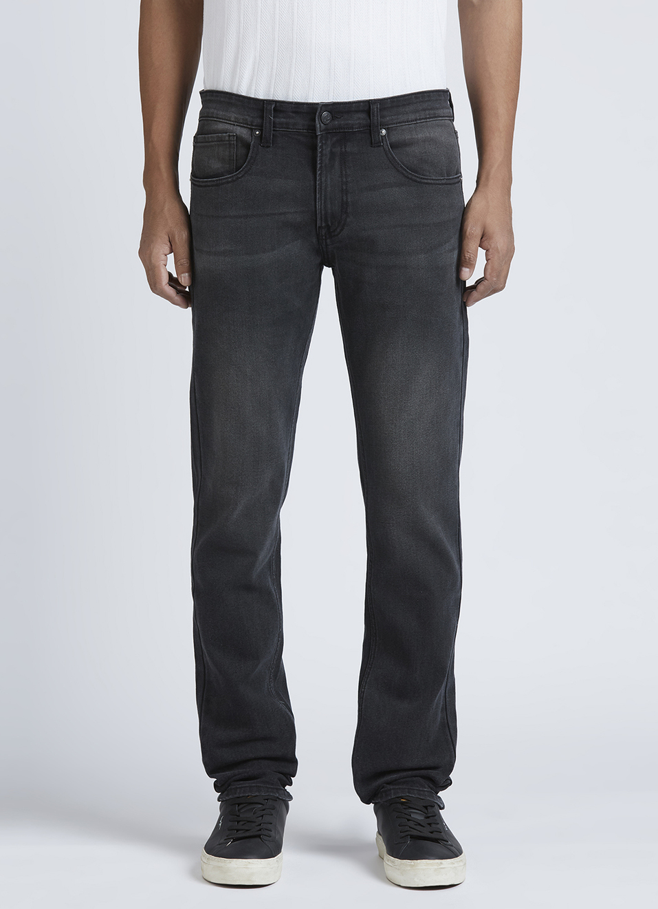 Vapour Black Mid Rise Slim Jeans, , large image number 5