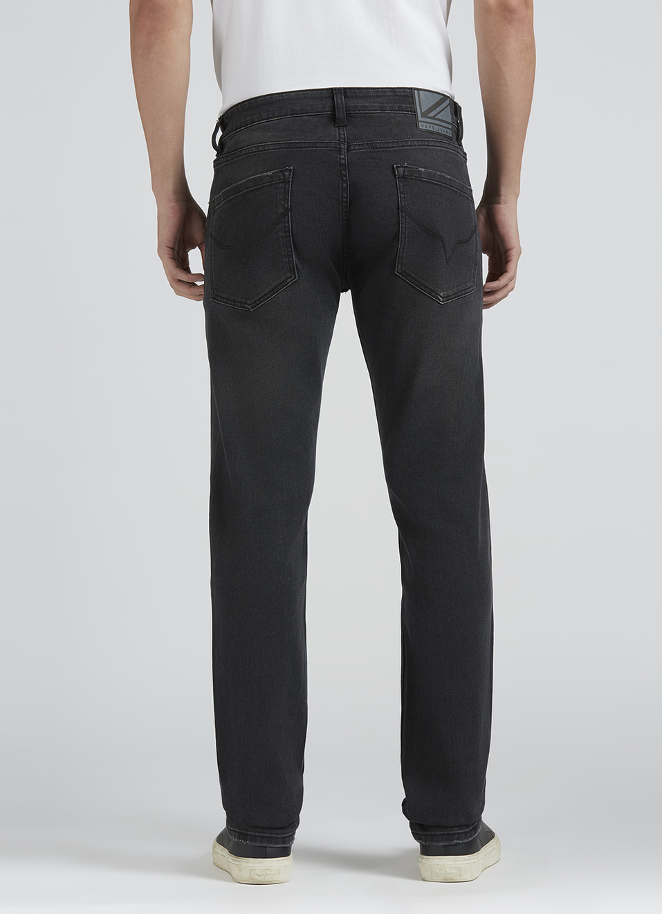 Men Black Mid Rise Slim Fitjeans, , large image number 3