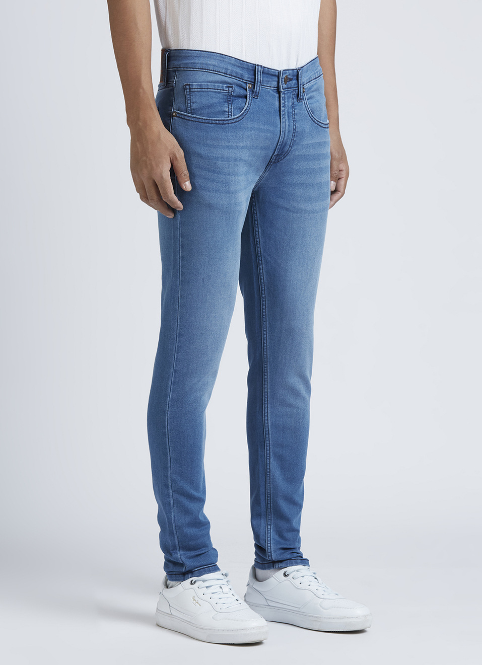 Chinox Blue Mid Rise Gymindigo Skinny Jeans, , large image number 5