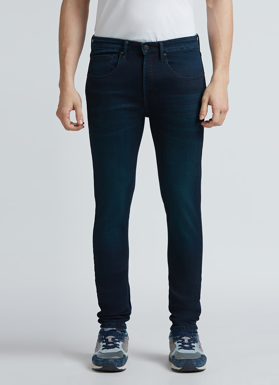 Chinox Blue Mid Rise Mid Rise Skinny Gymindigo Jeans, , large image number 5