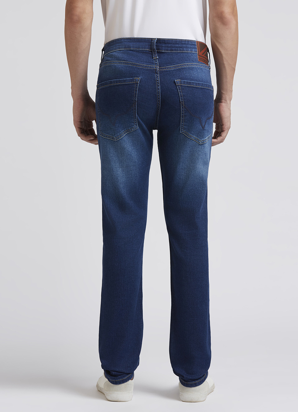 Vapour Blue Mid Rise Slim Jeans, , large image number 3
