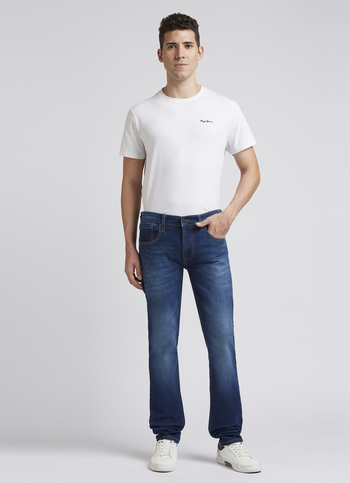 Vapour Blue Mid Rise Slim Jeans