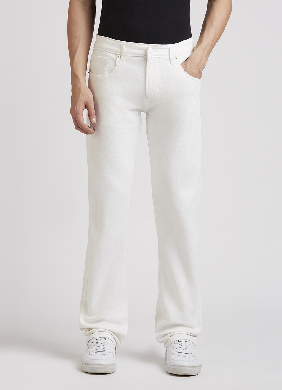 Holborne White Mid Rise Straight Jeans, , large image number 0