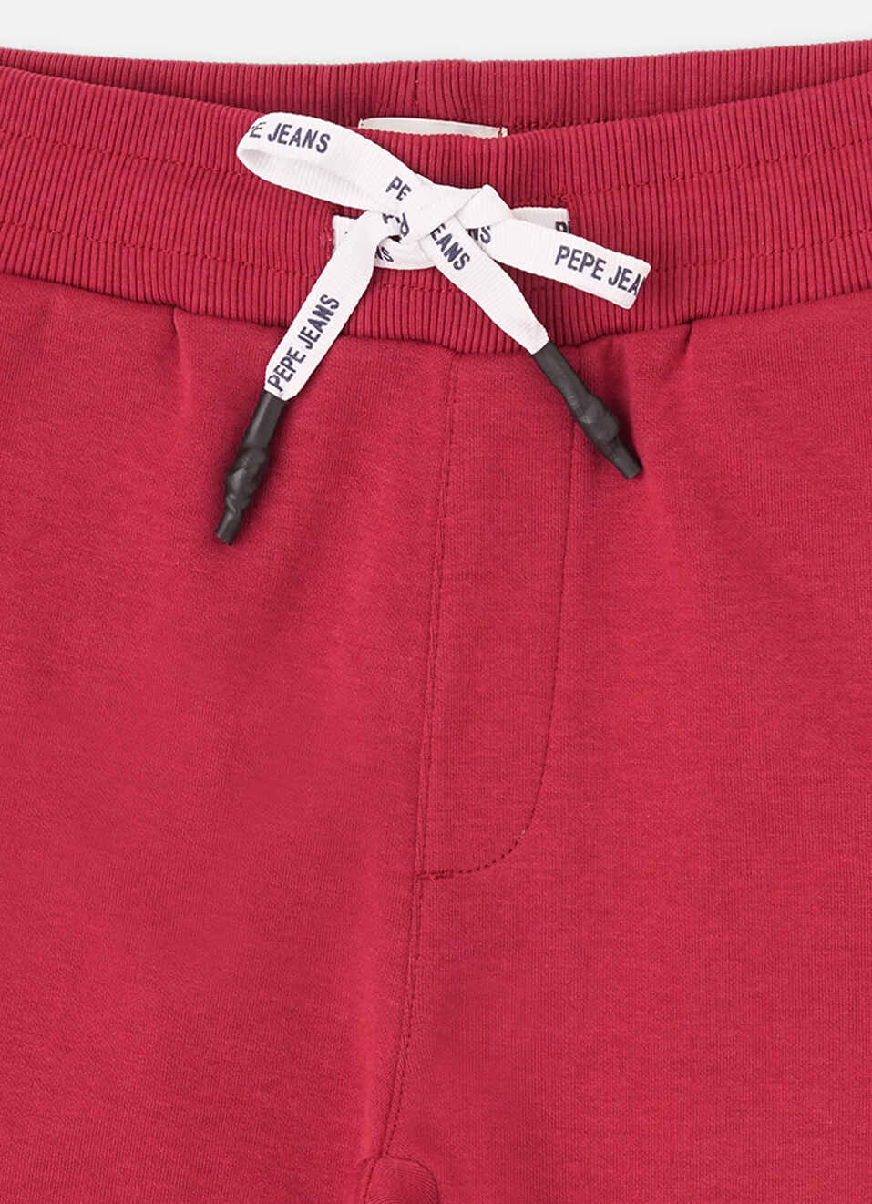 Boys Red Ribbed Waist Knit Shorts, , large image number 2