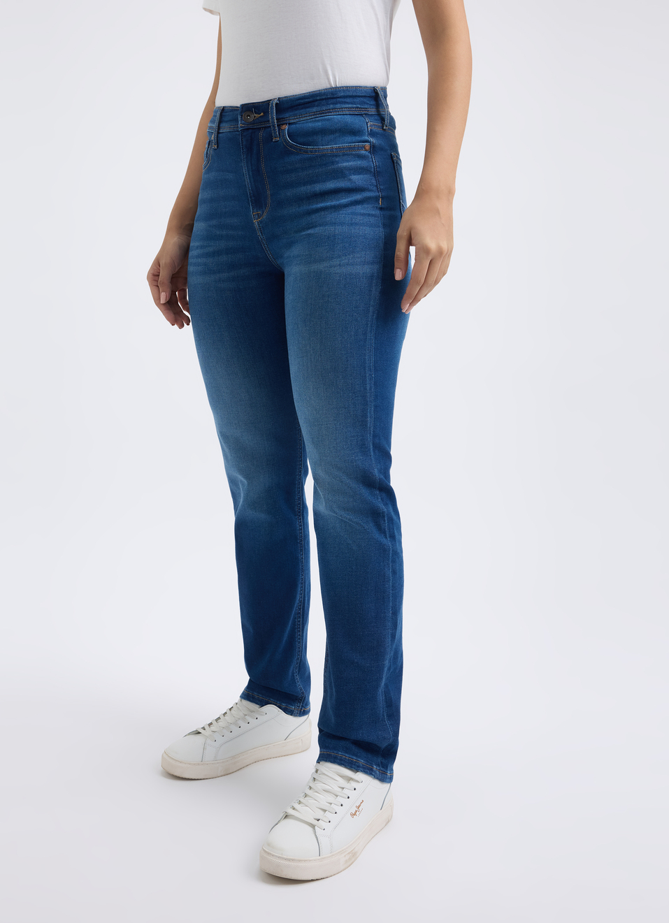 Women Blue High Waist Straight Softlex Jeans, , large image number 3
