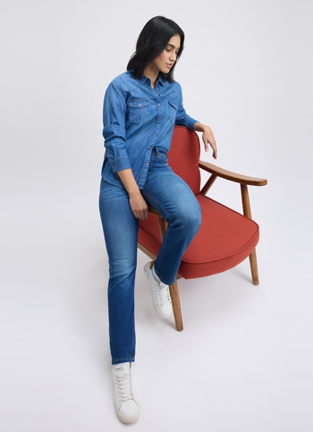 Women Blue High Waist Straight Softlex Jeans