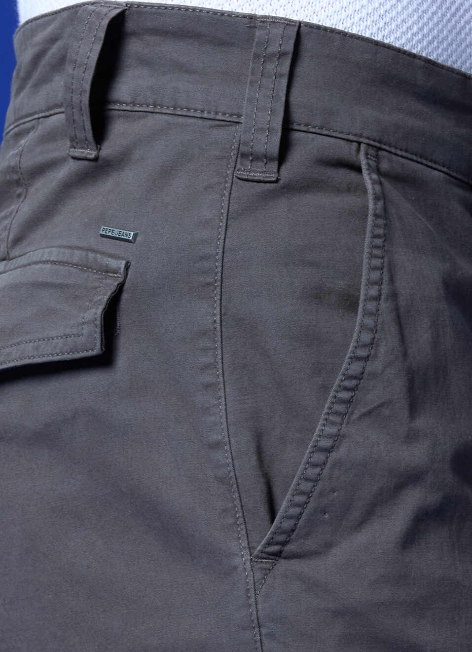 Men Grey Mid Rise Straight Fit Cargo, , large image number 4