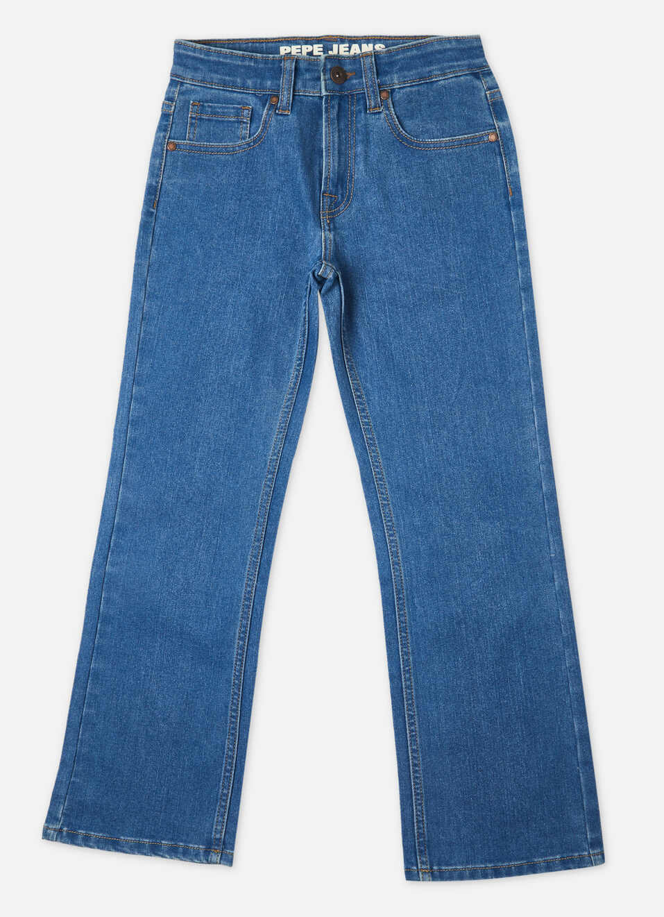 Boys Blue Mid Rise Bootcut Jeans, , large image number 0