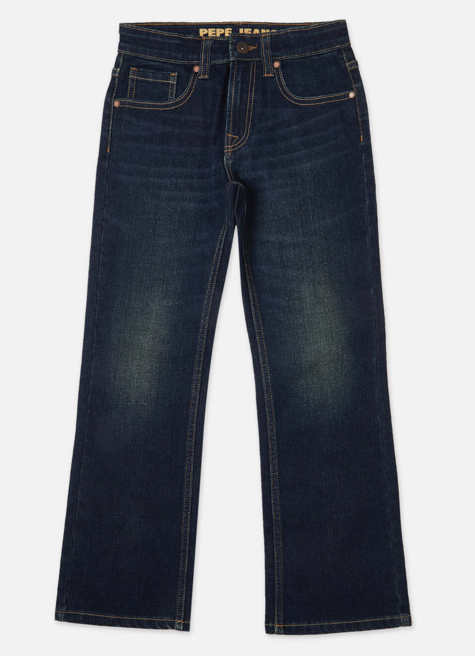 Boys Khaki Mid Rise Bootcut Jeans, , large image number 0