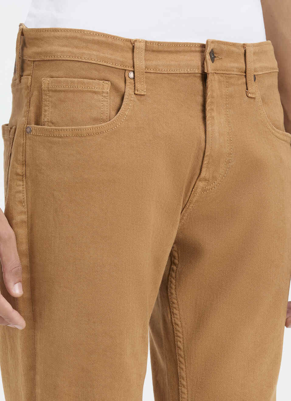 Men Brown Mid Rise Straight Jeans, , large image number 4