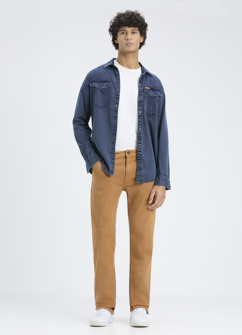 Men Brown Mid Rise Straight Jeans, , large image number 0