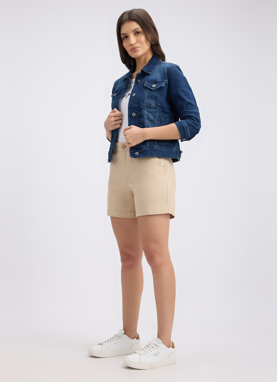 Women Khaki Mid Rise Shorts, , large image number 5