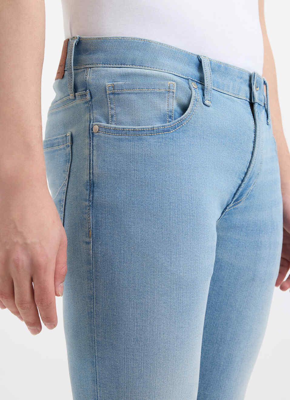 Men Blue Skinny Fit Low Rise Jeans , , large image number 4