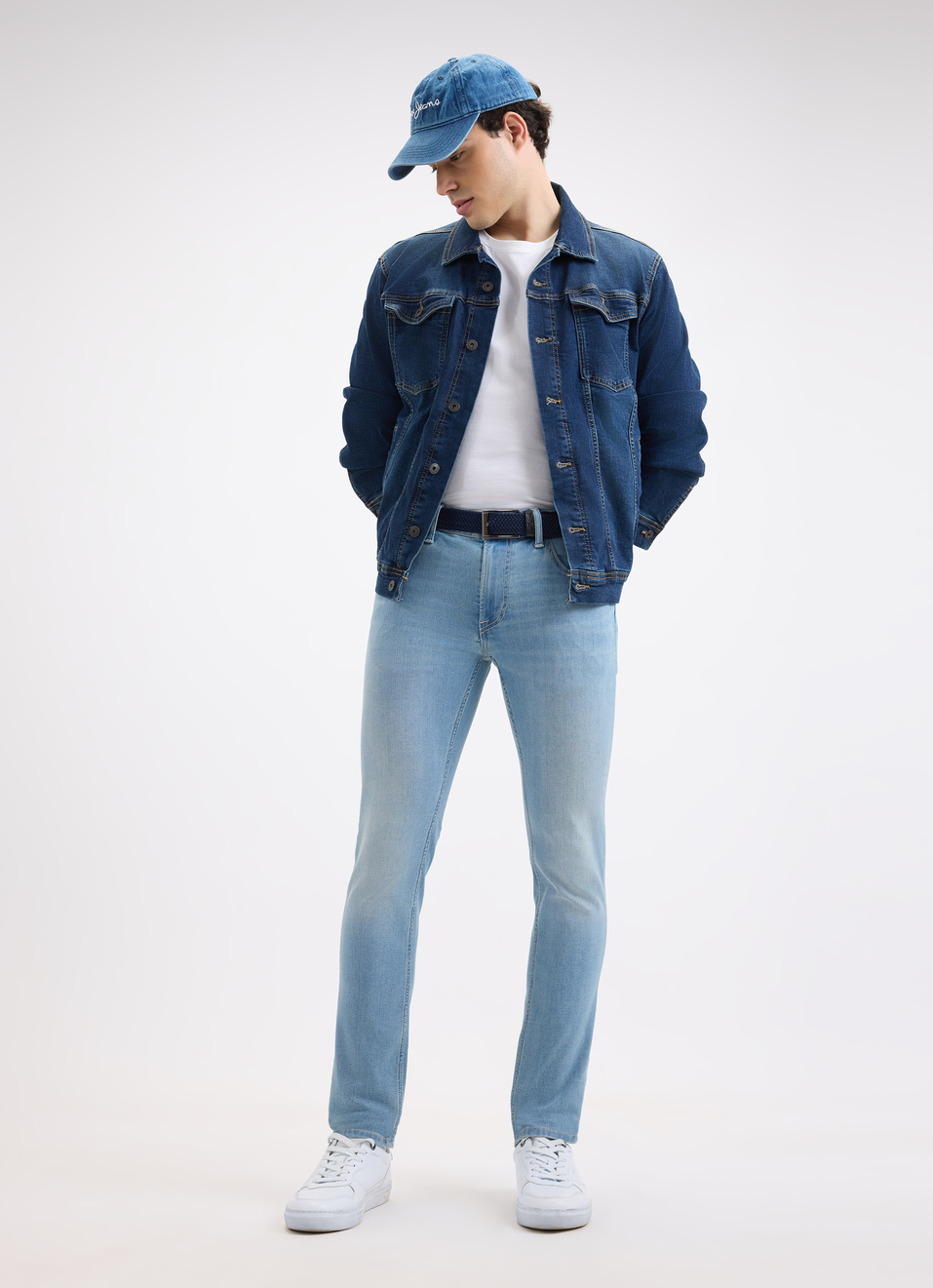 Men Blue Skinny Fit Low Rise Jeans , , large image number 5