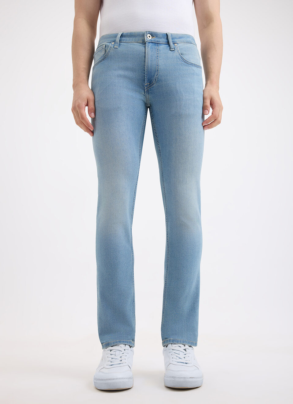 Men Blue Skinny Fit Low Rise Jeans , , large image number 6