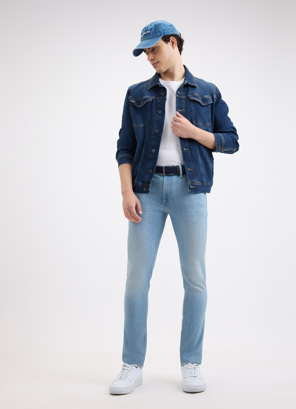Men Blue Skinny Fit Low Rise Jeans , , large image number 0