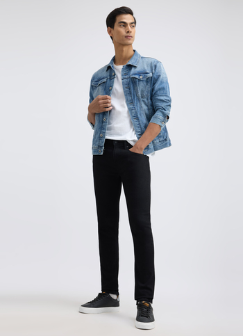Men Black Mid Rise Slim Powerflex Jeans
