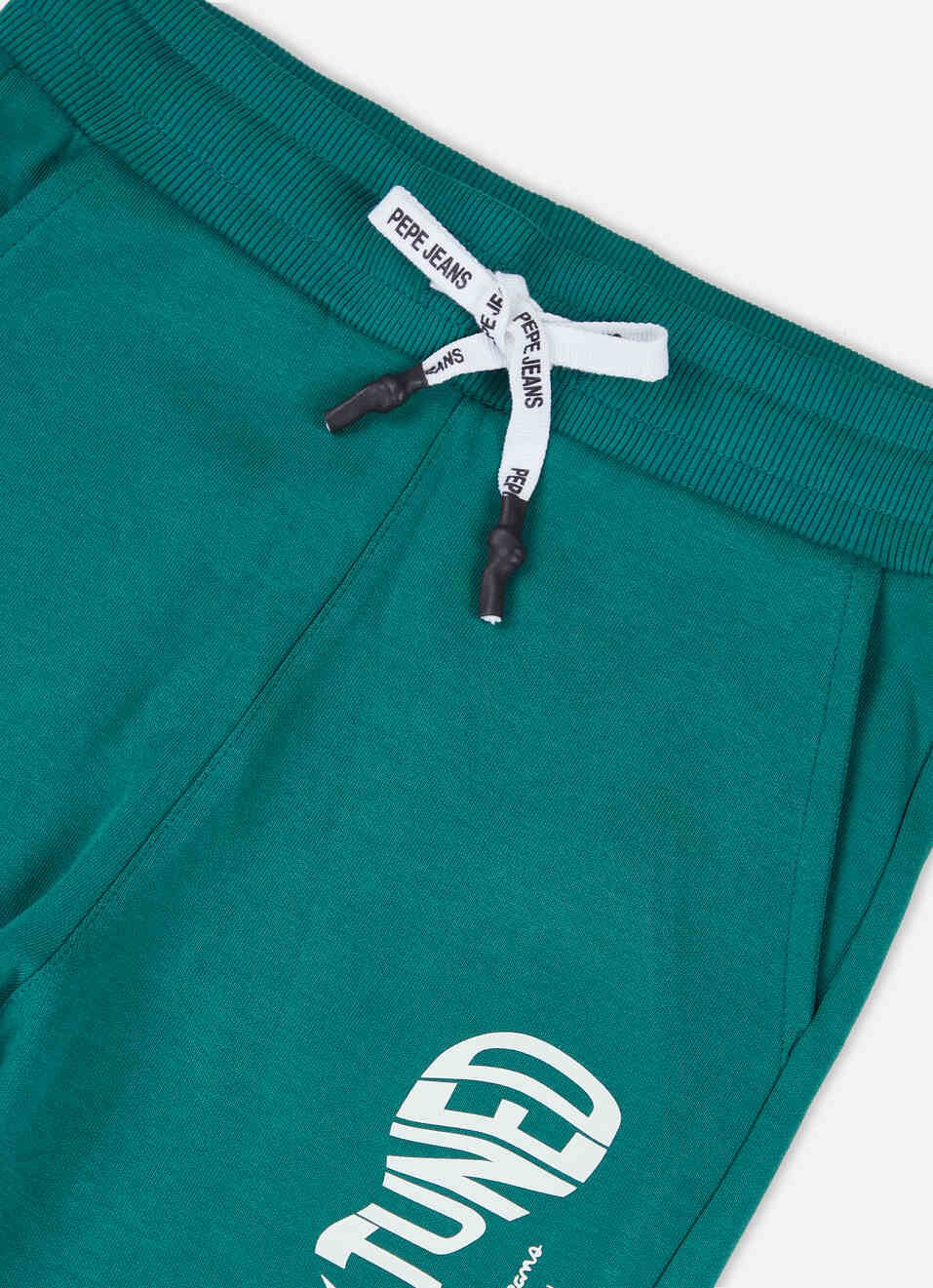 Boys Green Letter Print Mid Rise Joggers, , large image number 2