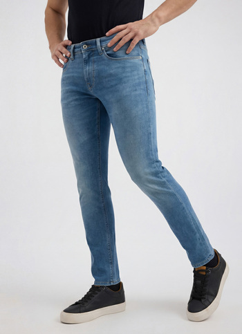 Men Blue Mid Rise Slim Powerflex Jeans