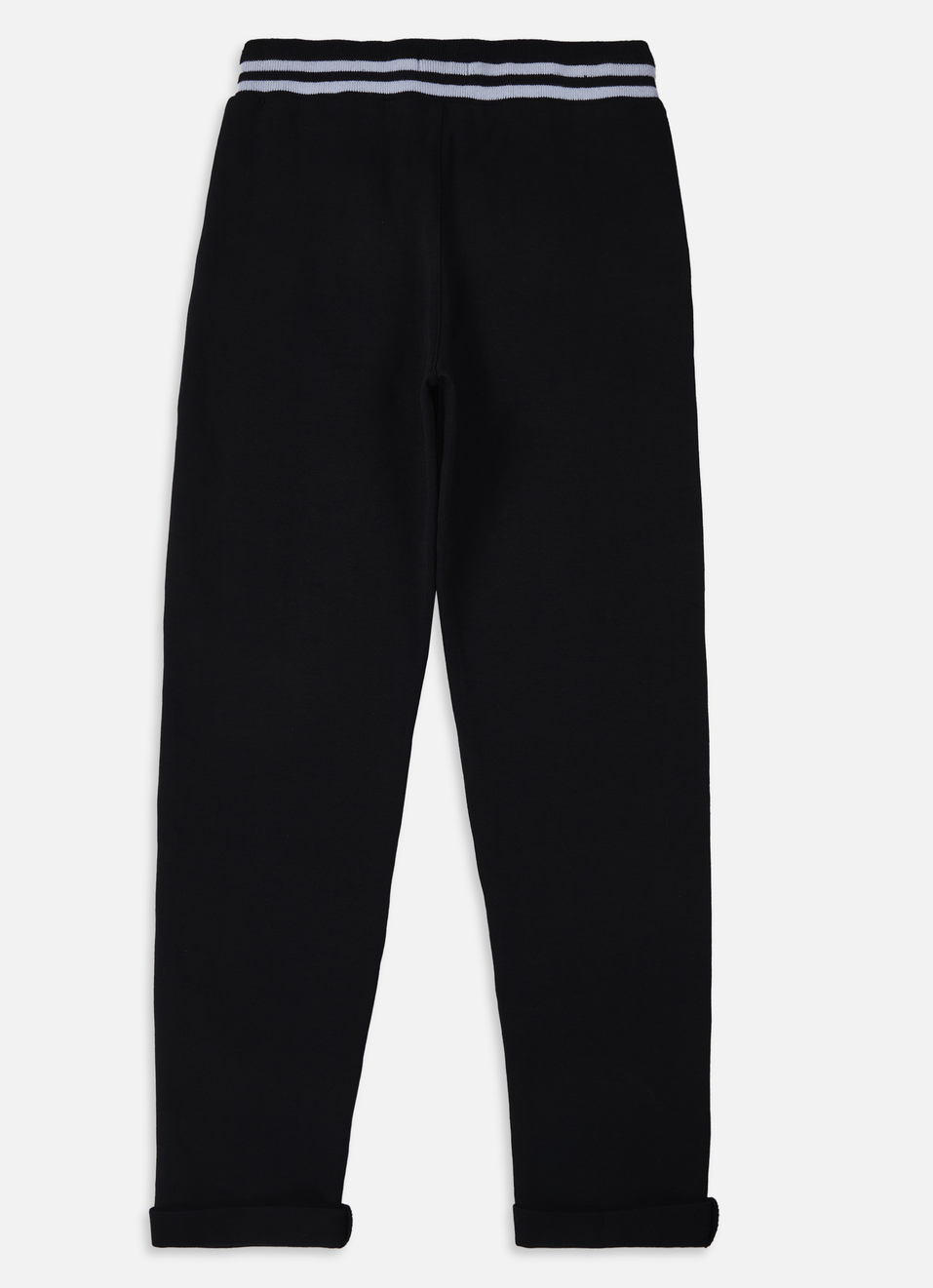 Boys Black Mid Rise Joggers, , large image number 1