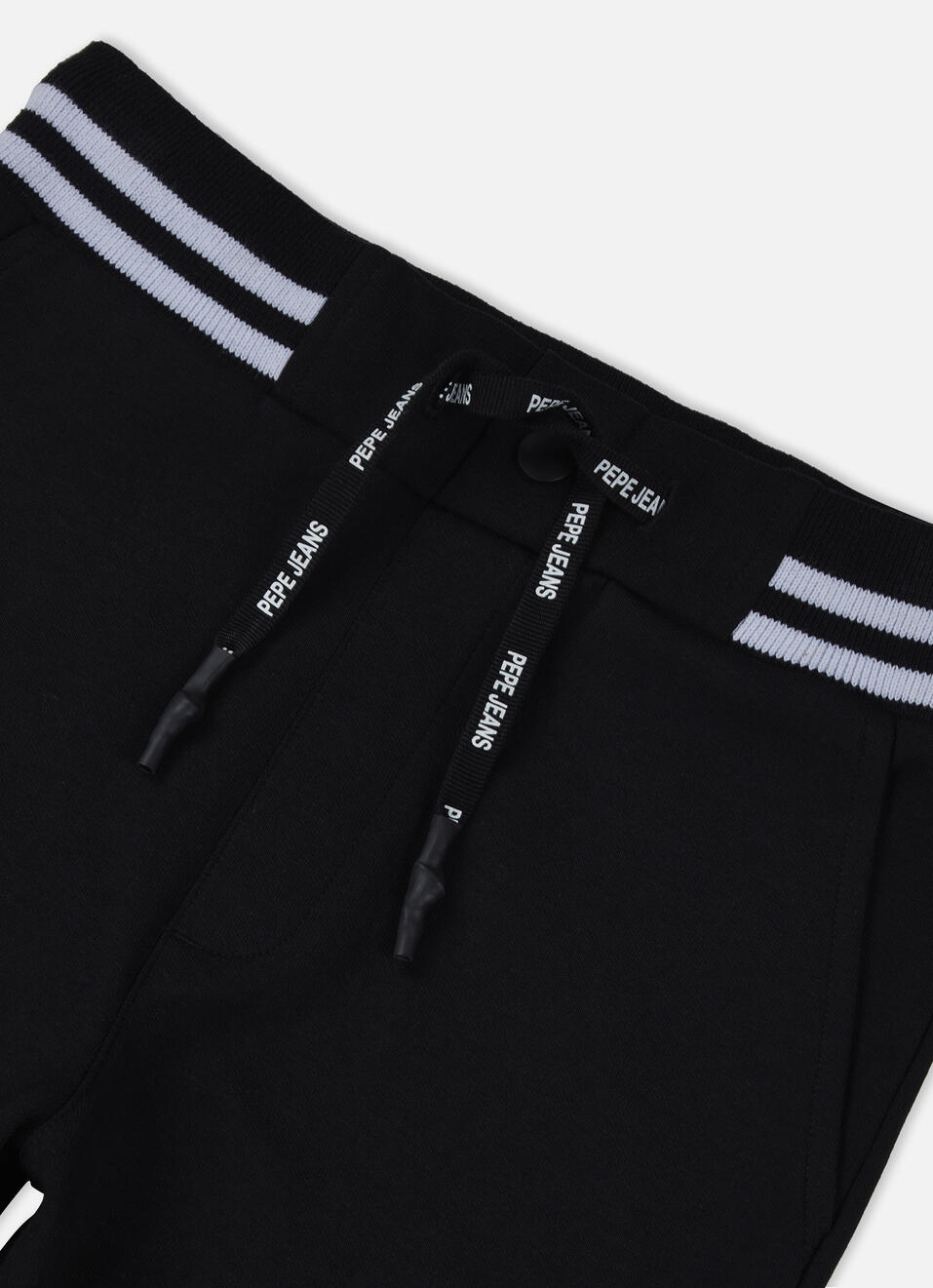 Boys Black Mid Rise Joggers, , large image number 2