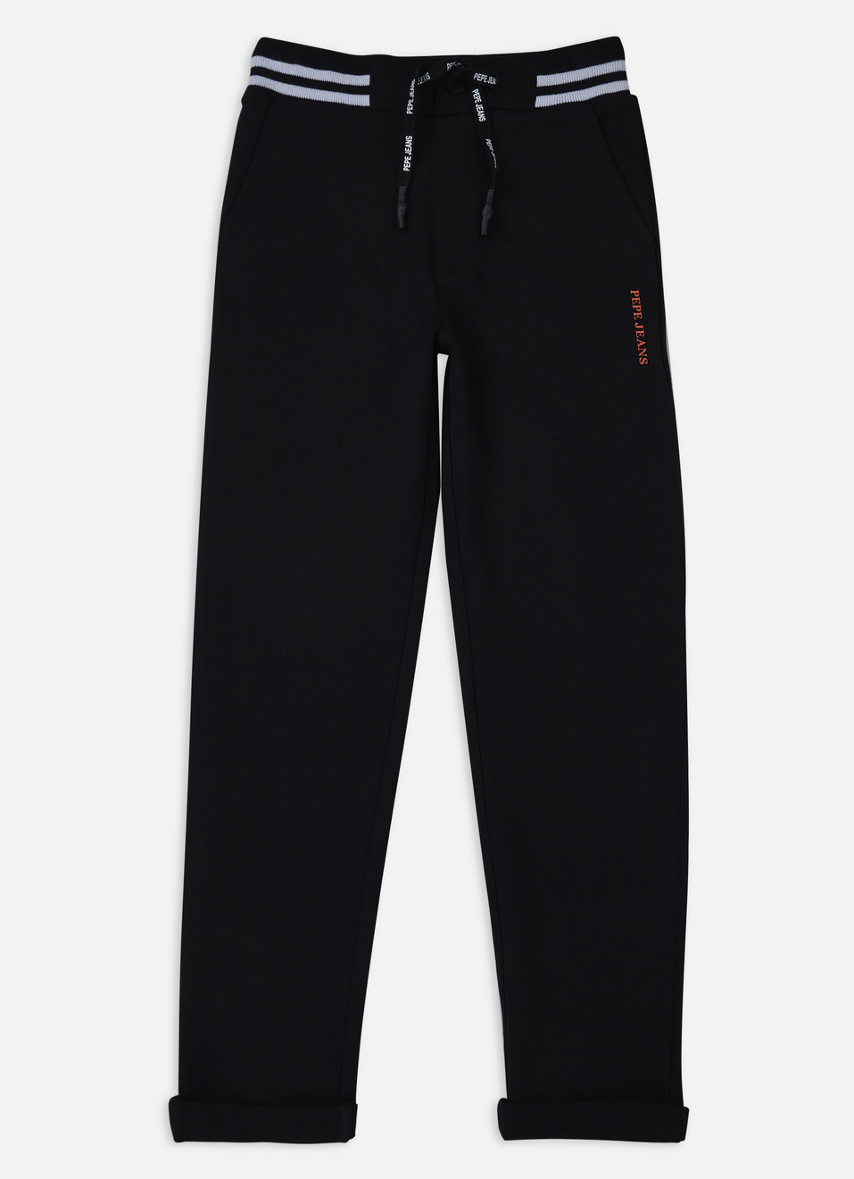 Boys Black Mid Rise Joggers, , large image number 0